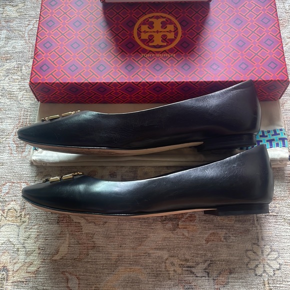 Tory Burch Raleigh Ballet Black Gold (8.5) - Picture 4 of 6
